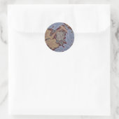 St. James Acanthus Bladpatroon van William Morris Ronde Sticker (Tas)