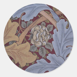 St. James Acanthus Bladpatroon van William Morris Ronde Sticker