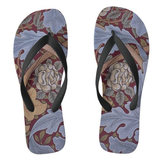 St. James Acanthus Bladpatroon van William Morris Teenslippers (Voetbed)