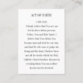 St. James Act of Faith Prayer Kaart Plaatskaartje (Achterkant)