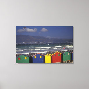 St. James Bay-badhuisjes, nabij Kaapstad, Canvas Afdruk