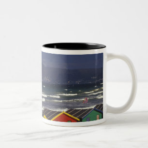 St. James Bay-badhuisjes, nabij Kaapstad, Tweekleurige Koffiemok