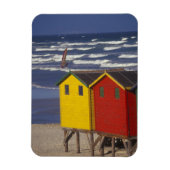 St. James Bay Bathing Boxes, bij Capetown, 3 Magneet (Verticaal)