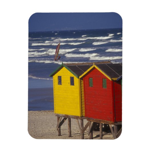 St. James Bay Bathing Boxes, bij Capetown, 3 Magneet (Verticaal)