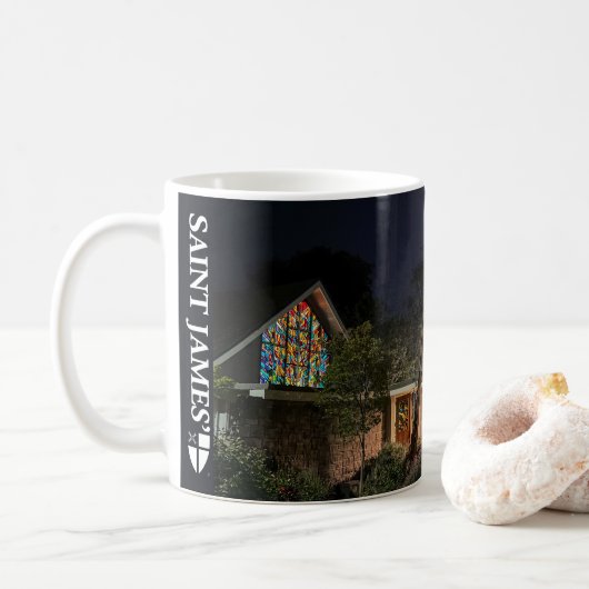 St. James' bij maanlicht, 11oz Coffee Mok (Met donut)
