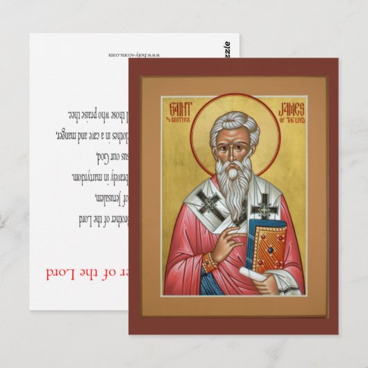 St. James, broer van de Lord Prayer Card Briefkaart (Voorkant / Achterkant)