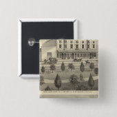 St James Hotel, woonplaats Vierkante Button 5,1 Cm (Voorkant /achterkant)