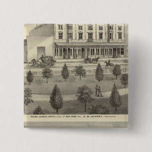 St James Hotel, woonplaats Vierkante Button 5,1 Cm
