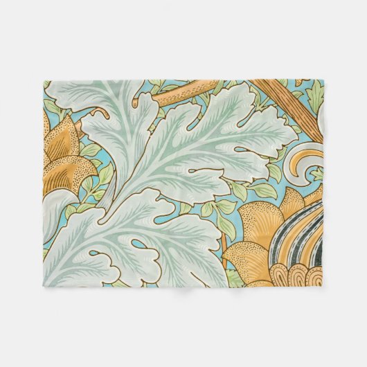 St James Pattern (door William Morris) Fleece Deken (Voorkant (Horizontaal))