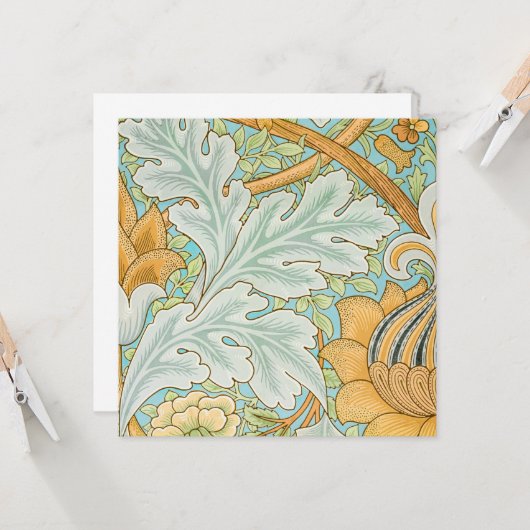 St James Pattern (door William Morris) Kaart (Voorkant / Achterkant in situ)