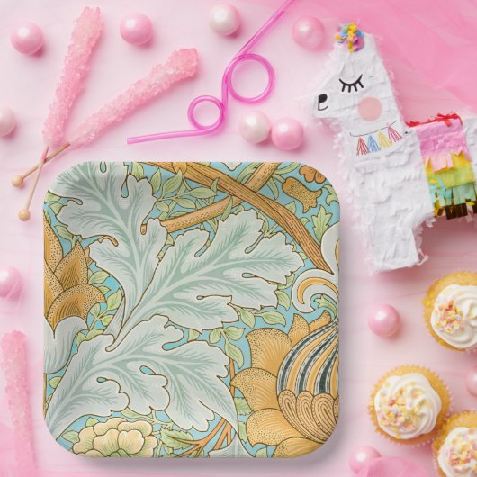 St James Pattern (door William Morris) Papieren Bordje (Feest)