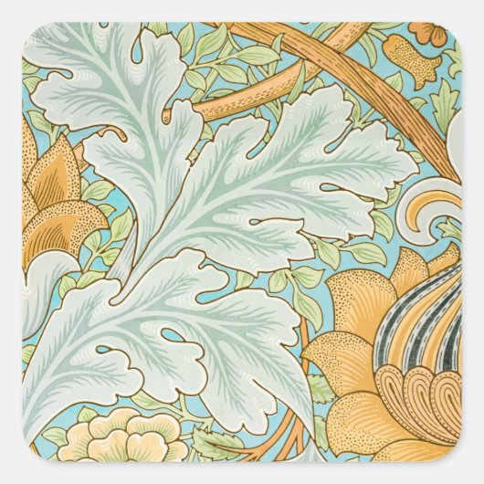 St James Pattern (door William Morris) Vierkante Sticker (Voorkant)