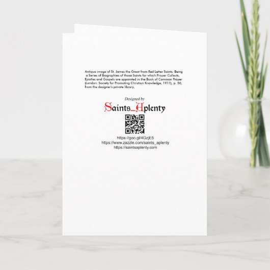 St. James the Great (RLS 05) Blank Greeting Kaart (Achterkant)