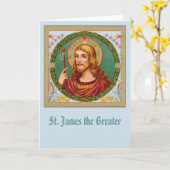 St. James the Greater (JMAS04) Blank Greeting Kaart (Gele Bloem)