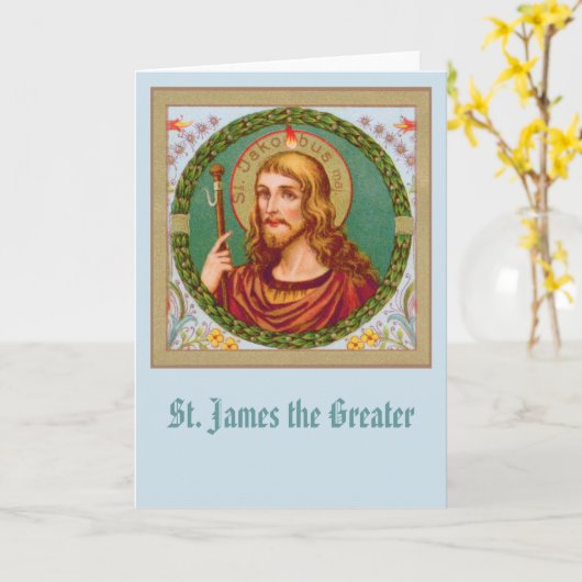 St. James the Greater (JMAS04) Blank Greeting Kaart (Gele Bloem)
