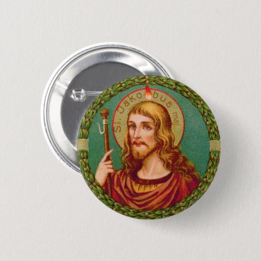 St. James the Greater (JMAS 04) Ronde Button 5,7 Cm (Voorkant /achterkant)