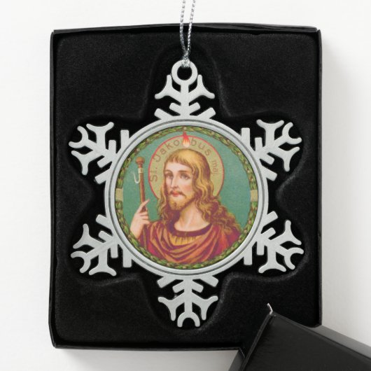 St. James the Greater (JMAS 04) Tin Sneeuwvlok Ornament (Kistje)