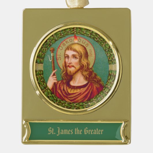 St. James the Greater (JMAS 04) Verguld Banner Ornament (Voorkant)