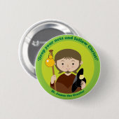 St. James the Greater Ronde Button 5,7 Cm (Voorkant /achterkant)