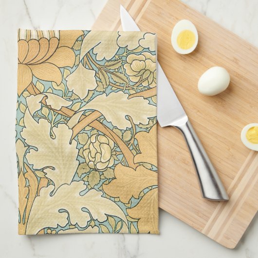 St. James van William Morris, Acanthusbladeren Theedoek (Quarter Fold)