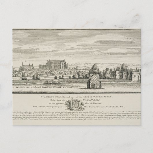 St. James's Palace en een deel van de stad Westmin Briefkaart (Voorkant)