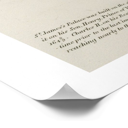 St. James's Palace en een deel van de stad Westmin Poster (Hoek)