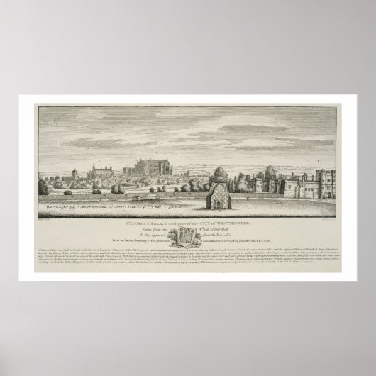 St. James's Palace en een deel van de stad Westmin Poster (Voorkant)