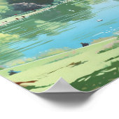 St James's Park Londen Engeland Kunst Vintage Reiz Poster (Hoek)