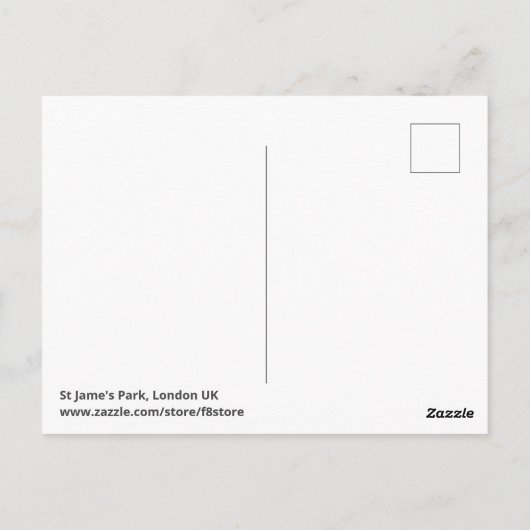 St James's Park London UK Briefkaart (Achterkant)