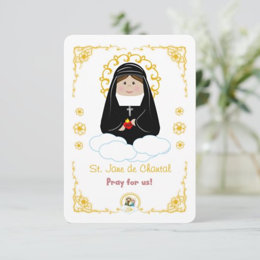 St. Jane de Chantal Heilige Kaart (Staand voorkant)