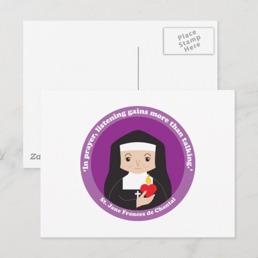 St. Jane Frances de Chantal Briefkaart (Voorkant / Achterkant)