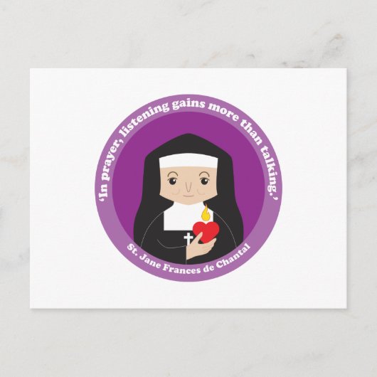 St. Jane Frances de Chantal Briefkaart (Voorkant)