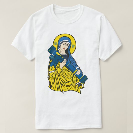 St. Javelin van Oekraïne - Slava Ukraine - Glory t T-shirt (Design voorkant)