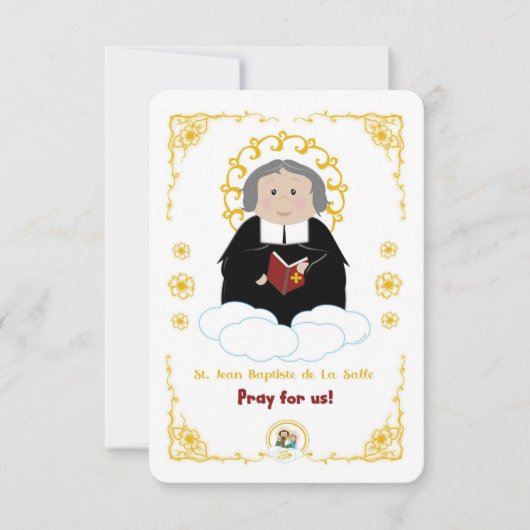 St. Jean Baptiste de La Salle Heilige Kaart (Voorkant)