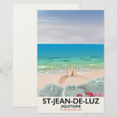 St-Jean-de-Luz, Aquitaine Reisposter Briefpapier (Voorkant / Achterkant)