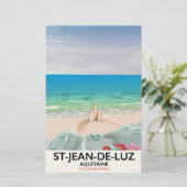St-Jean-de-Luz, Aquitaine Reisposter Briefpapier (Staand voorkant)