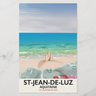 St-Jean-de-Luz, Aquitaine Travel poster Briefpapier