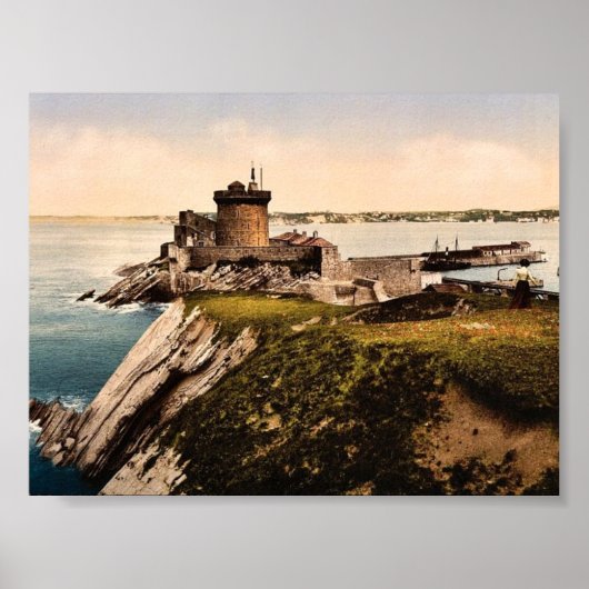 St Jean de Luz, Fort Socoa, Pyreneeën, Frankrijk Poster (Voorkant)