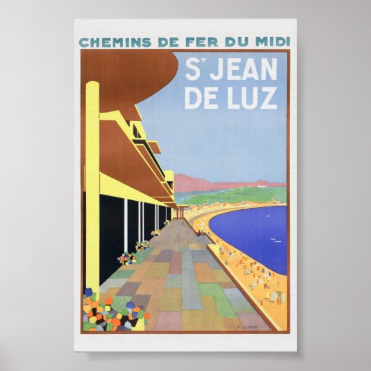 St.Jean de Luz Vintage Poster 1928 (Voorkant)