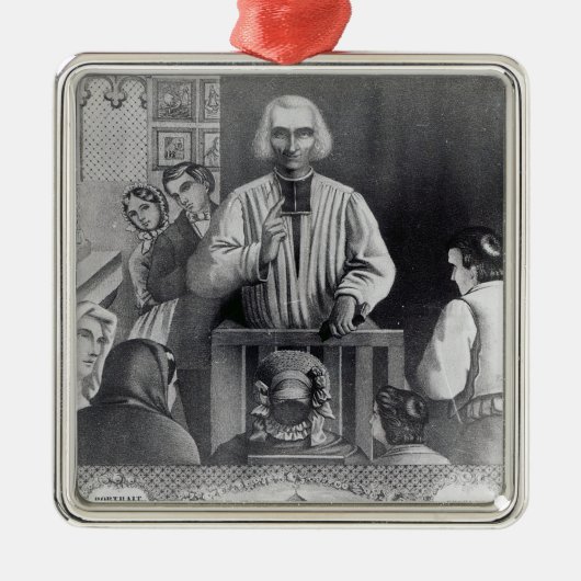 St. Jean-Marie Vianney preken, 19e eeuw Metalen Ornament (Voorkant)