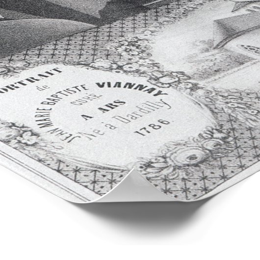 St. Jean-Marie Vianney preken, 19e eeuw Poster (Hoek)