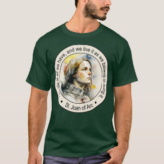 St Jeanne of Arc Religieuze Quotes Gift Inspireren T-shirt