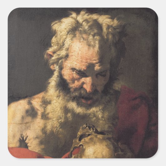 St. Jerome 3 Vierkante Sticker (Voorkant)