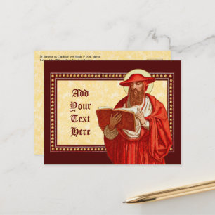 St. Jerome als kardinaal met Boek (P 004) Briefkaart