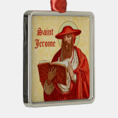 St. Jerome als kardinaal met Boek (P 004) Metalen Ornament (Rechts)