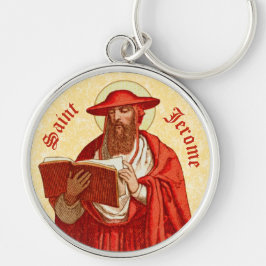 St. Jerome als kardinaal met Boek (P 004) Sleutelhanger