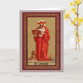St. Jerome als kardinaal met lion (P 004) Kaart (Gele Bloem)