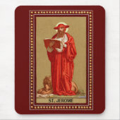 St. Jerome als kardinaal met lion (P 004) Muismat (Voorkant)