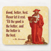 St. Jerome als kardinaal met lion (P 004) Muismat (Voorkant)