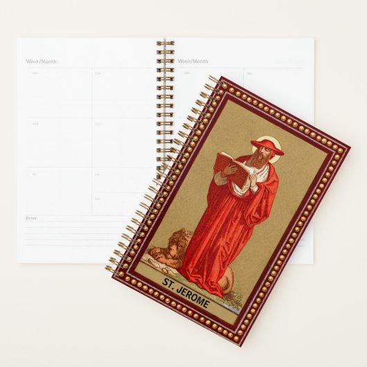 St. Jerome als kardinaal met lion (P 004) Planner (Display)